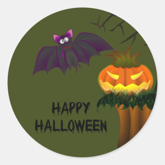 Happy Halloween Sticker (Voorkant)