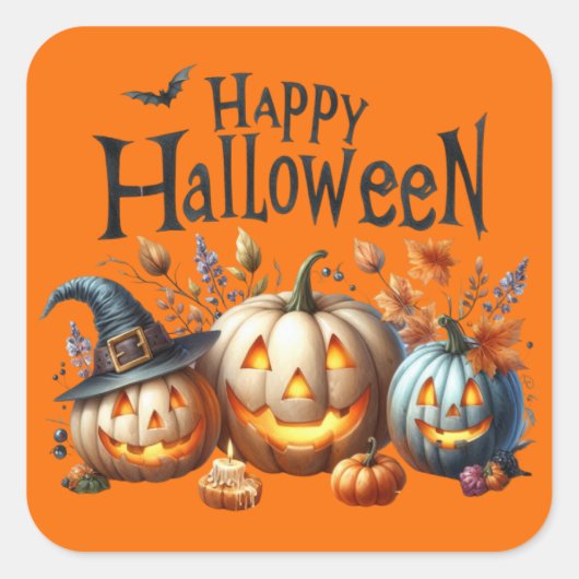 Happy Halloween Sticker (Voorkant)