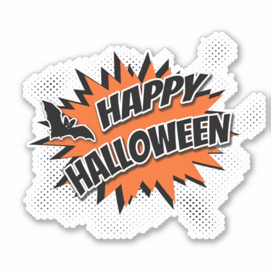 Happy Halloween Sticker (Voorkant)