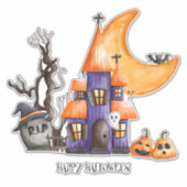 Happy Halloween Sticker (Voorkant)