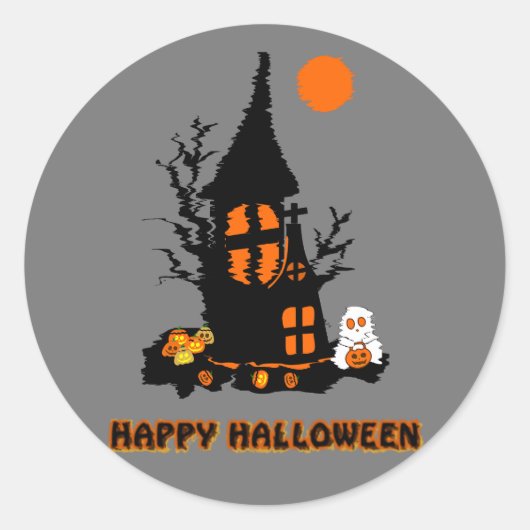 Happy Halloween Sticker (Voorkant)