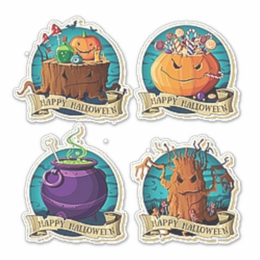 Happy Halloween Sticker (Voorkant)