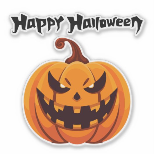 Happy Halloween Sticker (Voorkant)