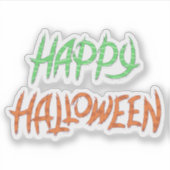 Happy Halloween sticker lettertype (Voorkant)