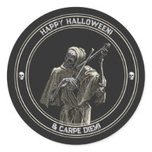 Happy Halloween Sticker met Musicing Death