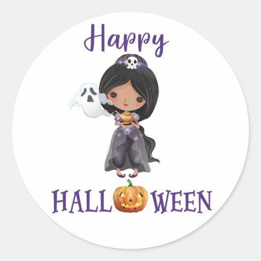 Happy Halloween sticker Princess sticker (Voorkant)