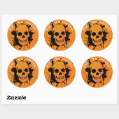  HAPPY HALLOWEEN STICKER SKULL (Vel)