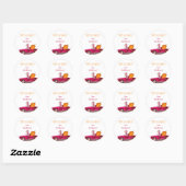 Happy Halloween-Sticker voor Snoep- en koekjeszakk Ronde Sticker (Vel)