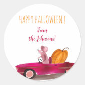 Happy Halloween-Sticker voor Snoep- en koekjeszakk Ronde Sticker (Voorkant)