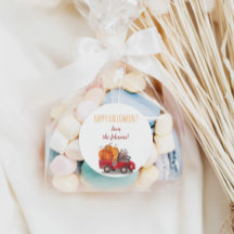 Happy Halloween-Sticker voor Snoep- en koekjeszakk