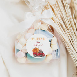 Happy Halloween-Sticker voor Snoep- en koekjeszakk Ronde Sticker