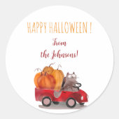 Happy Halloween-Sticker voor Snoep- en koekjeszakk Ronde Sticker (Voorkant)
