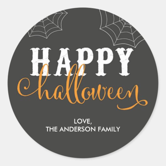 Happy Halloween Stickers / Halloween envelop seal (Voorkant)