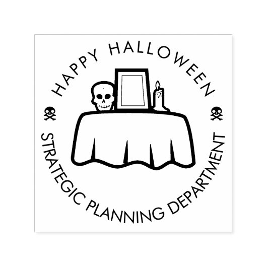 Happy Halloween Strategic Planning grappig Zelfinktende Stempel (Design)