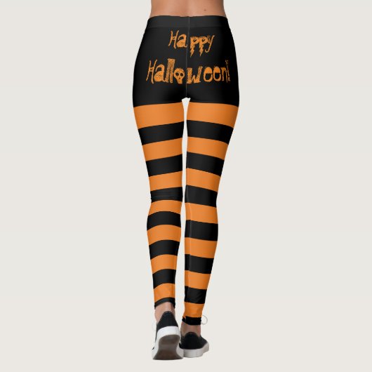 Happy Halloween Striped Leggings (Achterkant)