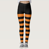 Happy Halloween Striped Leggings (Voorkant)