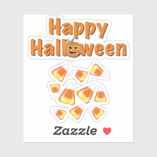 Happy Halloween | Suikermaïs | pompoen Sticker (Vel)