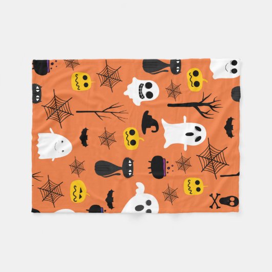 Happy Halloween-symbolen Fleece Deken (Voorkant (Horizontaal))