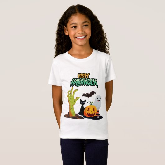 happy halloween T-shirt (Voorkant volledig)