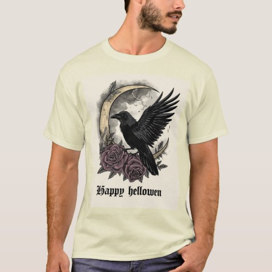 Happy Halloween T-Shirt – Leuk Spooky Graphic T-sh (Voorkant)