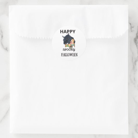 Happy Halloween T Shirthappy spooky halloween Ronde Sticker (Tas)