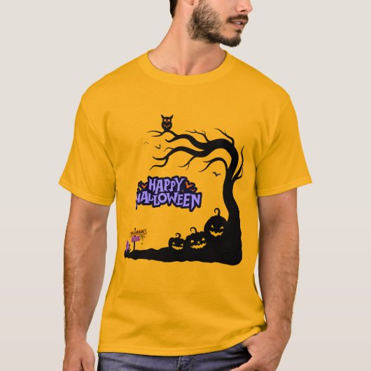 Happy Halloween T-shirts, Grappige Halloween Shirt (Voorkant)