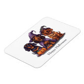 Happy Halloween teckel heksenhonden Magneet (Linkerzijde)