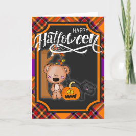 Happy Halloween Teddy Bear Kaart