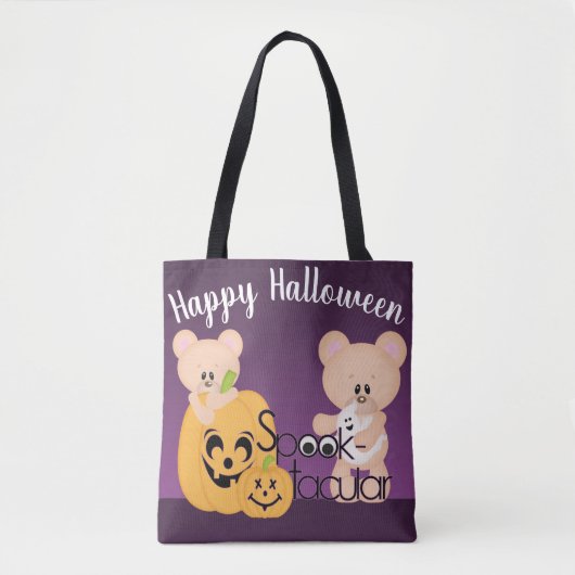 Happy Halloween Teddy Bear Spook-tacular Tote Bag (Voorkant)