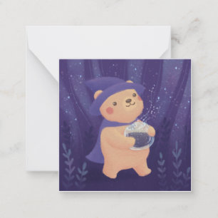 Happy Halloween: Teddy de Heks Illustratie Notitiekaartje