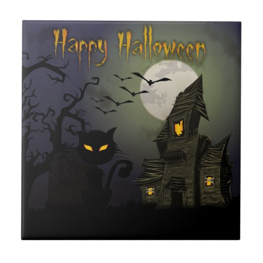 Happy Halloween Tegeltje (Voorkant)