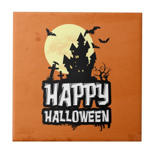 Happy Halloween Tegeltje (Voorkant)