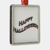Happy Halloween-tekst Metalen Ornament (Rechts)
