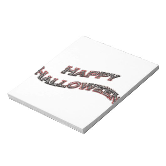 Happy Halloween-tekst Notitieblok (Linkerzijde)