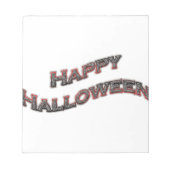 Happy Halloween-tekst Notitieblok (Voorkant)
