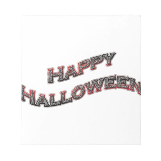 Happy Halloween-tekst Notitieblok (Voorkant)