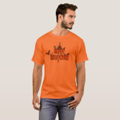Happy Halloween Text Graphic T-Shirt (Voorkant volledig)