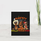 Happy Halloween Thanksgiving Christmas German Shep Kaart (Voorkant)