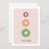 Happy Halloween Three Donuts Sprinkles Kaart (Voorkant / Achterkant)