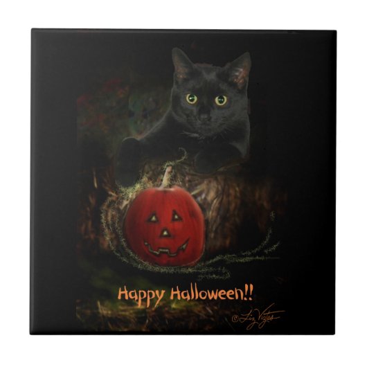 Happy Halloween Tile Tegeltje (Voorkant)