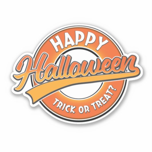 Happy Halloween Tock of Treat? Sticker (Voorkant)