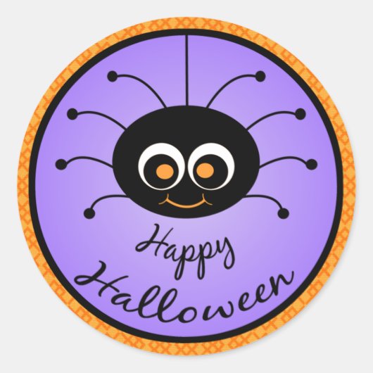Happy Halloween Toon Spider Stickers (Voorkant)