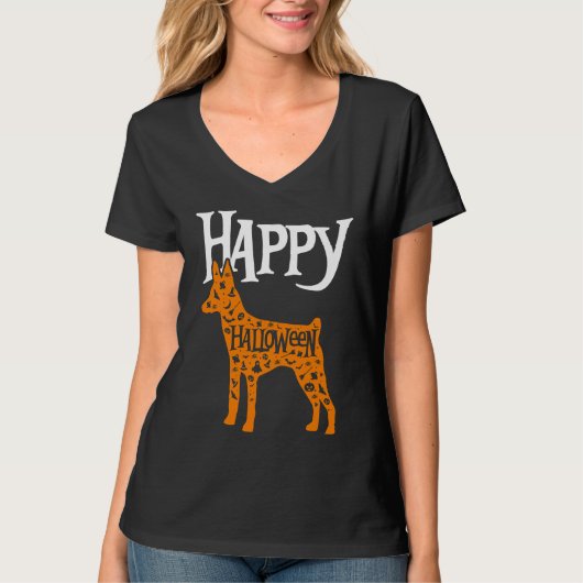 Happy Halloween Toy Fox Terrier T-shirt (Voorkant)