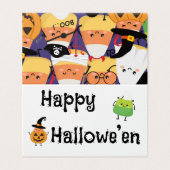 Happy Halloween Treat Bag Kaart (Buitenkant ongevouwen)