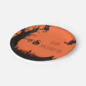 Happy Halloween Tree Ghost Bat Paper Borden Papieren Bordje (Gekanteld)