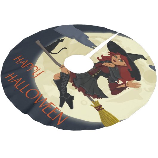 Happy Halloween Tree Skirt Kerstboom Rok (Gekanteld)