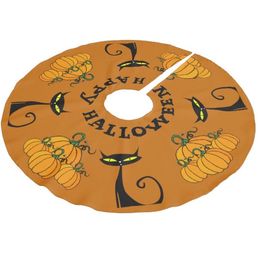 Happy Halloween Tree Skirt Kerstboom Rok (Gekanteld)