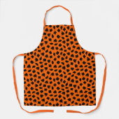 Happy Halloween Trendy Oranje Ghost Schort (Voorkant)