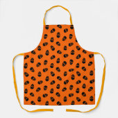 Happy Halloween Trendy Oranje Skull Schort (Voorkant)
