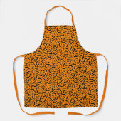 Happy Halloween Trendy Sinaasappel Bat Schort (Voorkant)